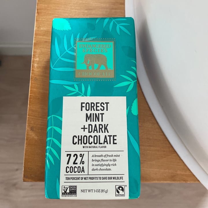 photo of Endangered Species Chocolate Forest Mint + Dark Chocolate shared by @veghunter on  16 Jun 2020 - review
