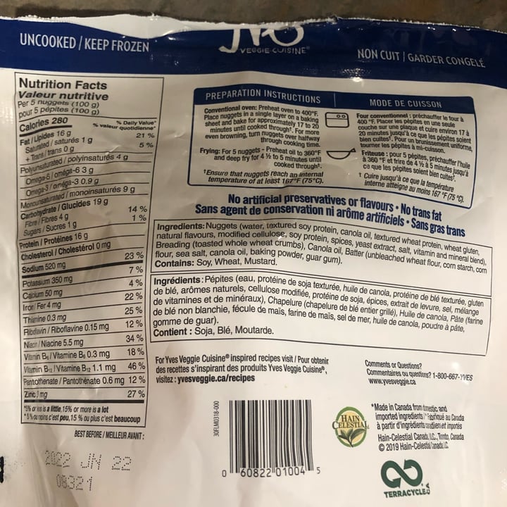 review photo of Yves Veggie Cuisine Veggie Chick’n Nuggets shared by @ajani on 26 Jan 2022 - review