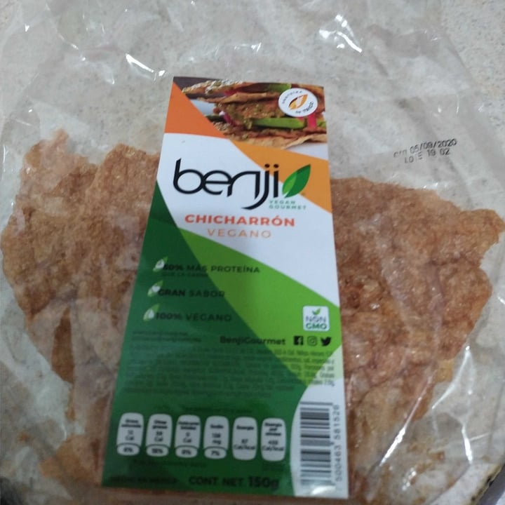 photo of Benji Vegan Gourmet Chicharrón shared by @quetzi on  14 Jun 2020 - review