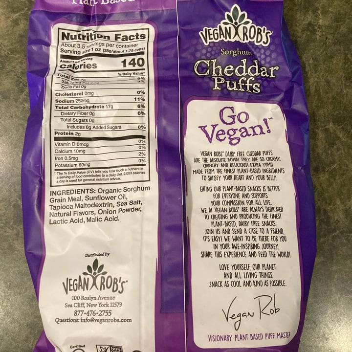 photo of Vegan Rob's Cheddar Puffs shared by @tammydillon on  13 Oct 2021 - review