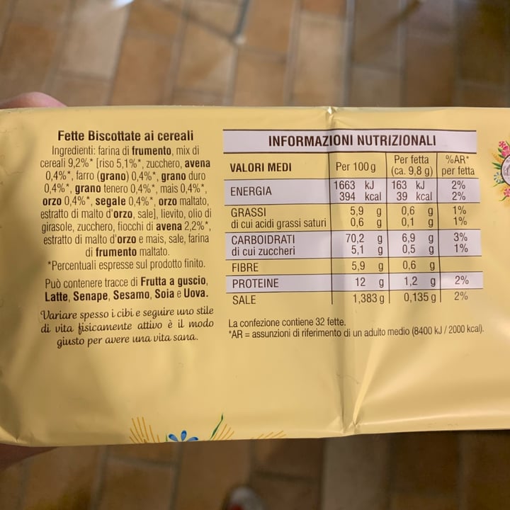 photo of Mulino Bianco Fette biscottate ai cereali shared by @giusina on  15 Mar 2022 - review