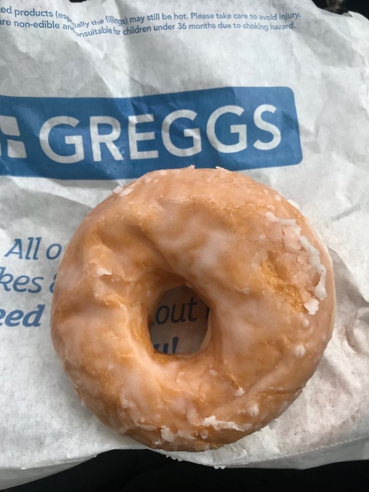 photo of Greggs Glazed Ring Doughnut shared by @happyherbivore on  23 Feb 2020 - review