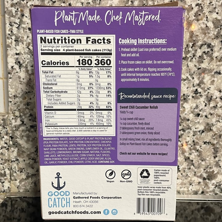review photo of Good Catch Plant-based Fishless Cakes Thai Style shared by @choliebot on 08 Nov 2021 - review