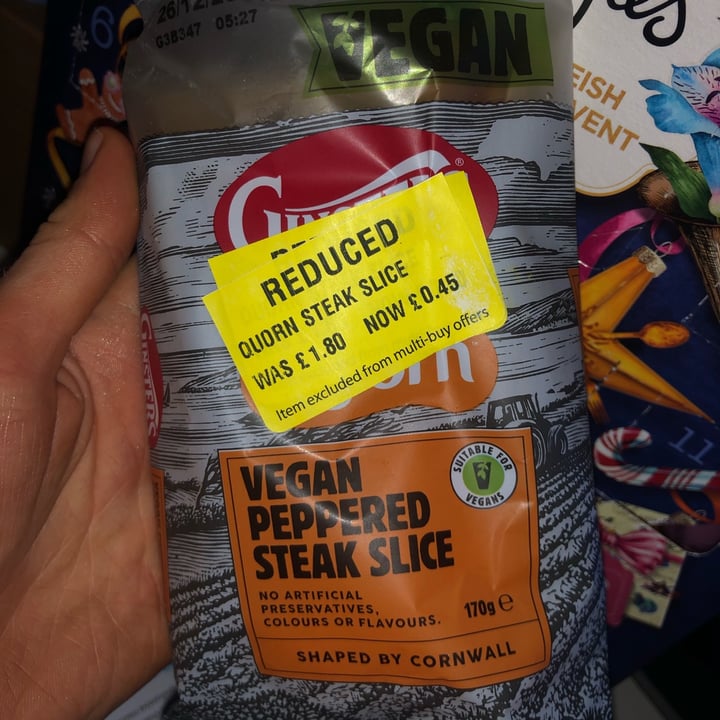 photo of Ginsters Quorn Vegan Peppered Steak Slice shared by @annaleitner on  24 Dec 2021 - review
