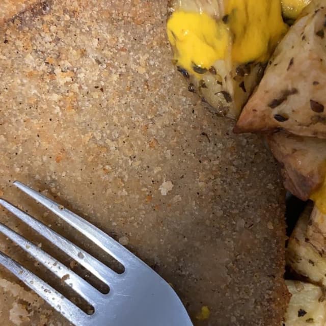 Photo of the dish “Milanesa con papas al horno”