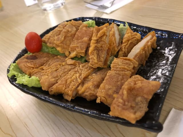 Foto do prato “Fried king oyster mushrooms”