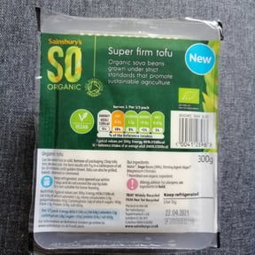Sainsbury's SO Organic Super Firm Tofu 300g