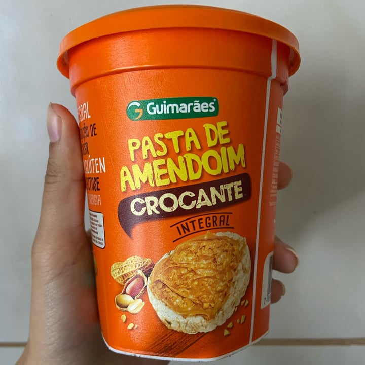 photo of Guimarães Pasta de Amendoim Crocante Integral shared by @anajuliamacedo on  06 Aug 2022 - review