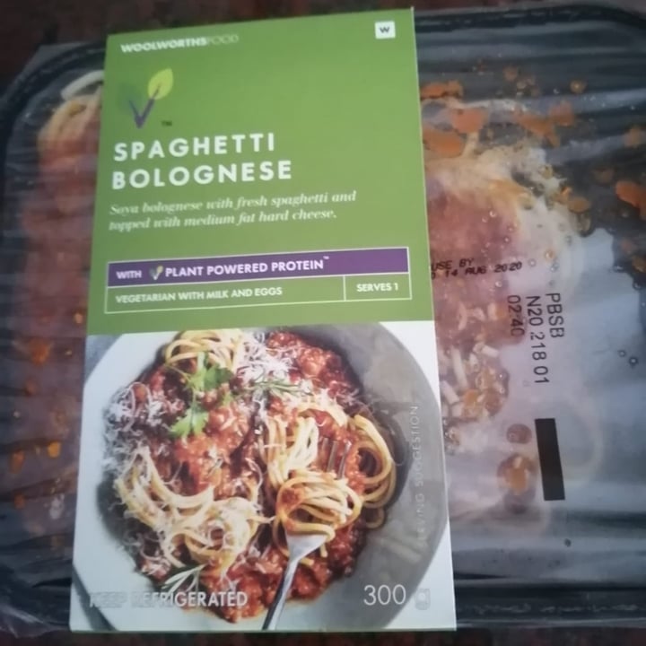 review photo of Woolworths Food spaghetti bolognese shared by @laurajade on 10 Aug 2020 - review