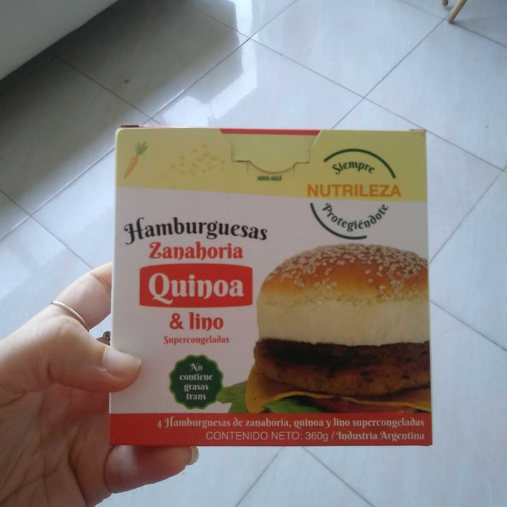 review photo of Nutrileza Hamburguesa de zanahoria, Quinoa Y lino shared by @juaxx on 15 Aug 2020 - review