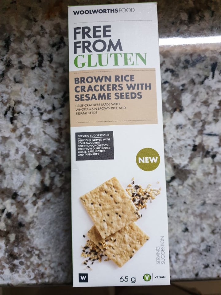 photo of Woolworths Food Free from gluten Brown Rice Crackers shared by @tilana85 on  27 Dec 2019 - review