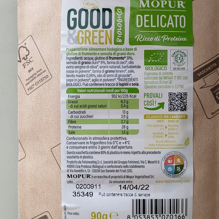 photo of Felsineo Veg Mopur Delicato shared by @verodna on  29 Mar 2022 - review