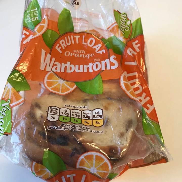 photo of Warburtons Fruit loaf With Orange shared by @missjuliep on  06 Jun 2021 - review