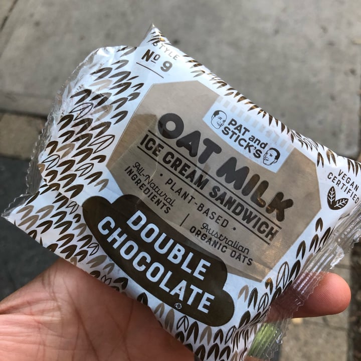 photo of The Pat and Stick Homemade Co. Oat Milk Double Chocolate ice cream sandwich shared by @brunowho on  21 Oct 2021 - review