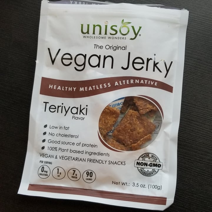 photo of Unisoy Wholesome Wonders Vegan Jerky Teriyaki shared by @hanbanann on  01 Apr 2021 - review