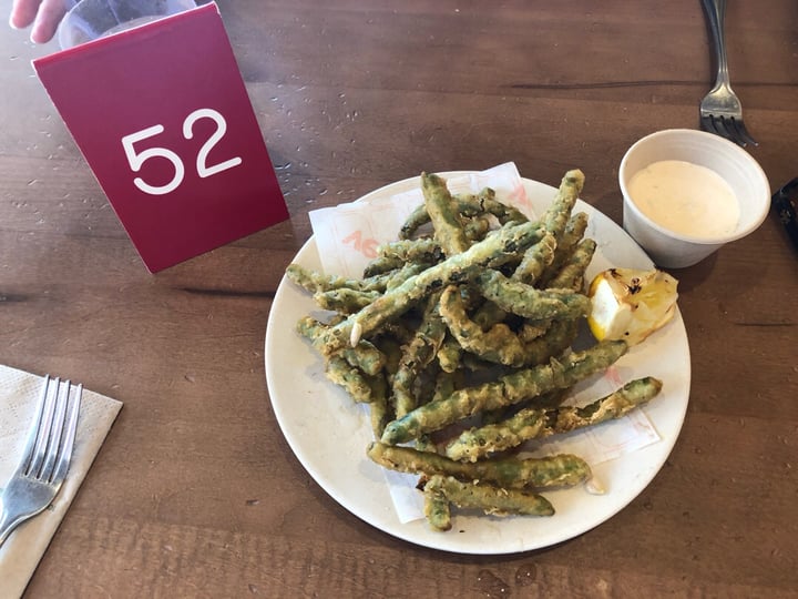 review photo of Veggie Grill Tempura green bean stack shared by @wharding on 13 Oct 2018 - review