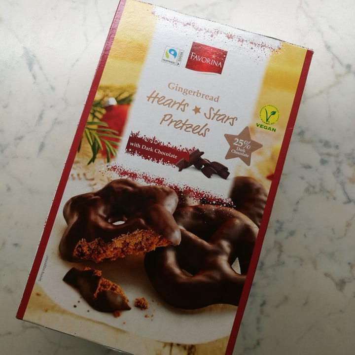 photo of Favorina assorted lebkuchen shapes with dark chocolate shared by @veglife95 on  18 Nov 2022 - review