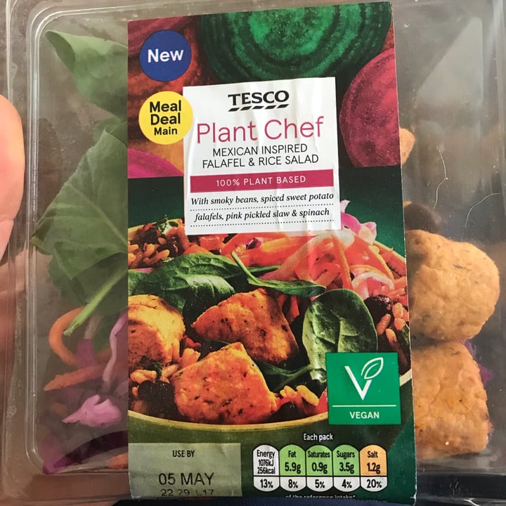 photo of Tesco Plant Chef Mexican Inspired Falafel & Rice Salad shared by @einsteinmcallister on  04 May 2021 - review