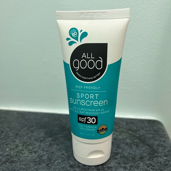 photo of All Good Mineral Sport Sunscreen shared by @caariinaa on  18 Apr 2022 - review