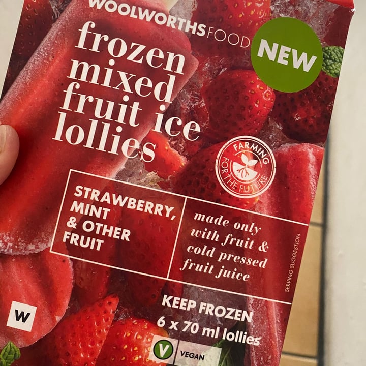 photo of Woolworths Food Frozen Mixed Fruit Ice Lollies Strawberry, Mint & Other Fruit shared by @bianca1701 on  10 Oct 2020 - review