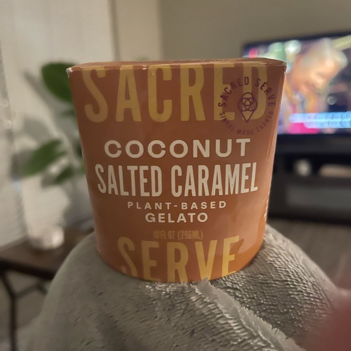 photo of Sacred Serve Coconut salted caramel plant-based gelato shared by @elliejeanmcd on  11 Oct 2021 - review