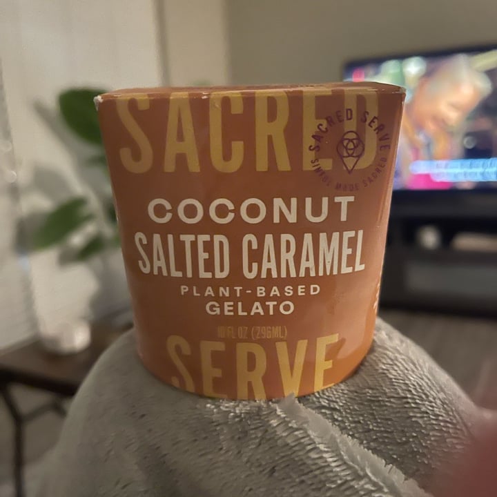 review photo of Sacred Serve Coconut salted caramel plant-based gelato shared by @elliejeanmcd on 11 Oct 2021 - review