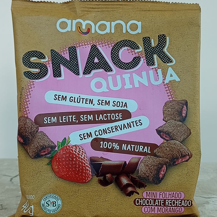 photo of Amana Snack Quinua Recheio de Morango shared by @marymagda on  06 Jul 2022 - review