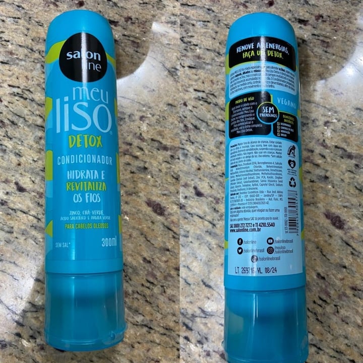 photo of Salon line Condicionador meu liso detox shared by @claudangelo on  02 May 2022 - review