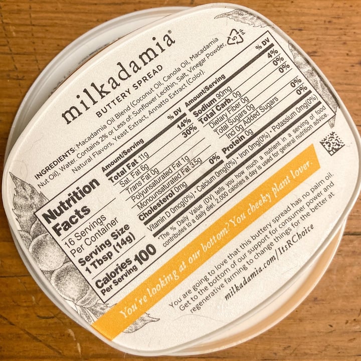 photo of Milkadamia Milkadamia Buttery Spread Salted shared by @alleycatz on  01 Oct 2021 - review