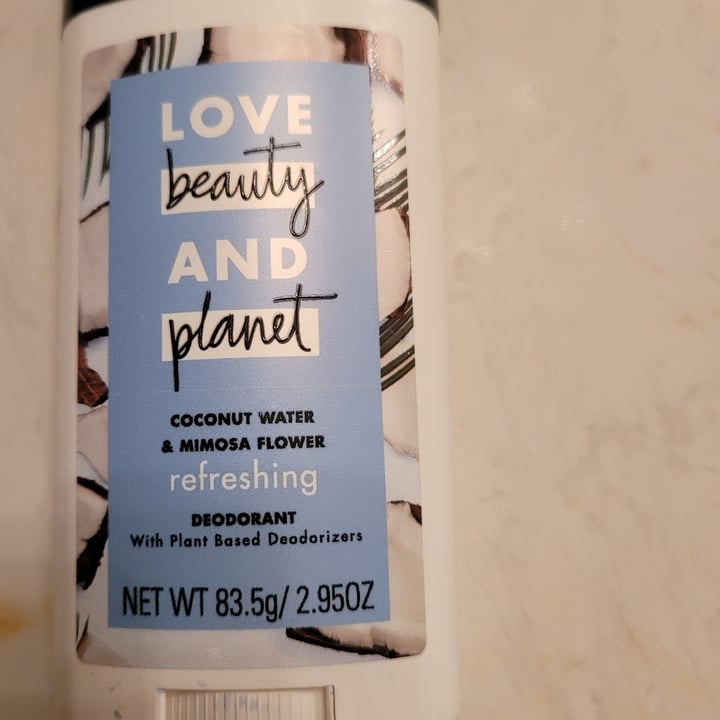 photo of Love Beauty and Planet Coconut Water & Mimosa Flower Deodorant  shared by @mjt1224 on  30 Dec 2020 - review