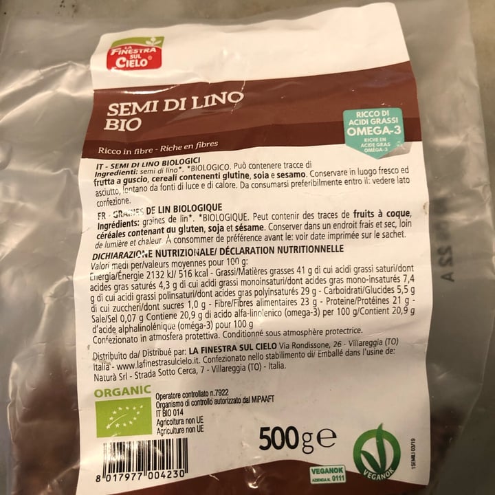 review photo of La Finestra Sul Cielo Semi di Lino BIO shared by @danielapalma on 13 Mar 2022 - review