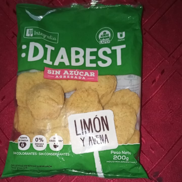 photo of Diabest Galletitas sabor Limón y Avena sin Azucar shared by @luxiaa on  19 Feb 2021 - review