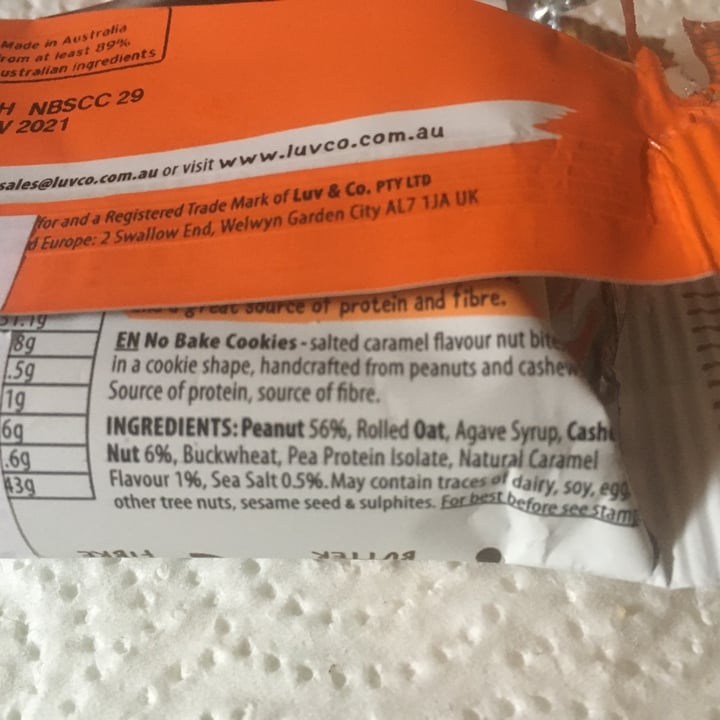 photo of Luv & Co. Salted Cashew Caramel - No Bake Cookies shared by @sfhvlk on  20 Jun 2021 - review