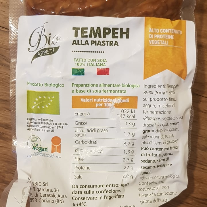 photo of Bio Appetì Tempeh alla piastra shared by @bebots on  16 Apr 2022 - review