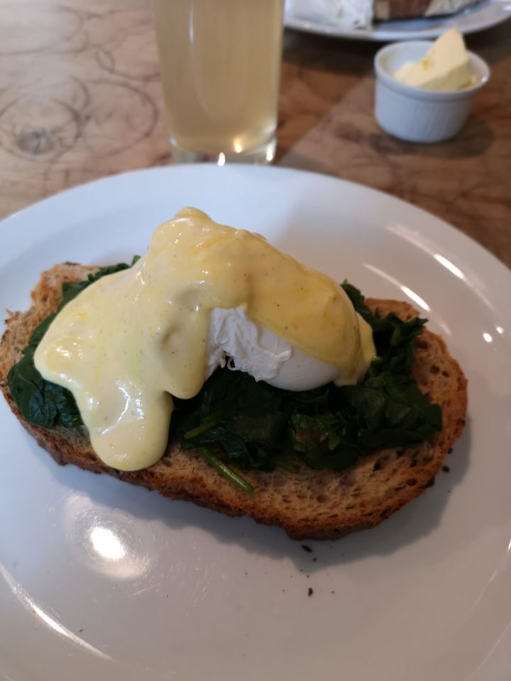 review photo of Hundred Monkeys Cafe Poached egg and saffron alioli shared by @sammi31 on 10 May 2019 - review
