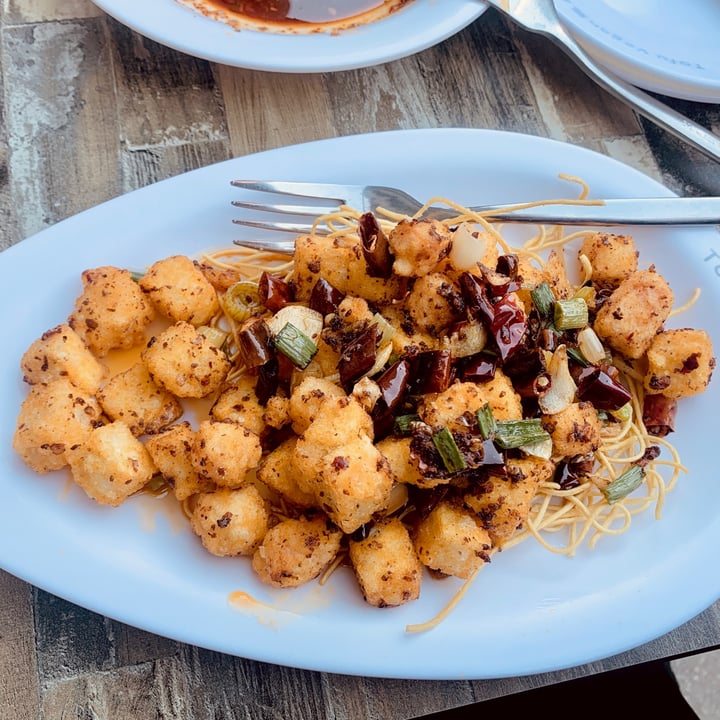 review photo of Tofu Vegan Hot and Fragrant Deep Fried Tofu with Sweet Potatoes shared by @firavounaki on 13 Nov 2022 - review