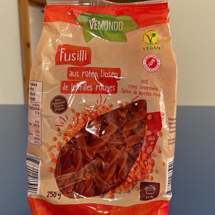 review photo of Vemondo Fusilli de Lentejas Rojas shared by @silviapires96 on 27 Apr 2022 - review