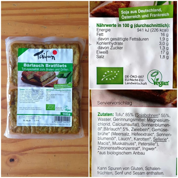 photo of Taifun Bärlauch Bratfilets shared by @sophonax on  02 Oct 2021 - review