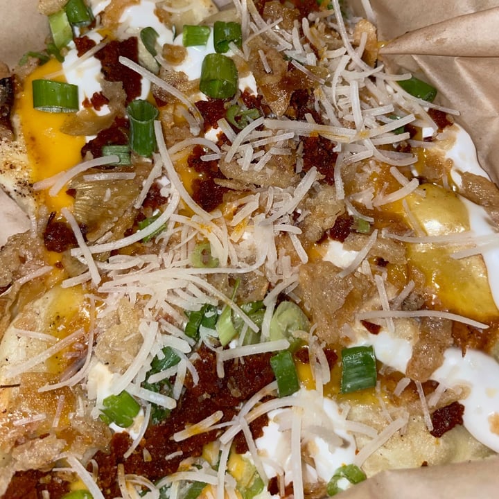 photo of Vegout Bethlehem loaded pierogies shared by @mariajamison on  16 Sep 2021 - review