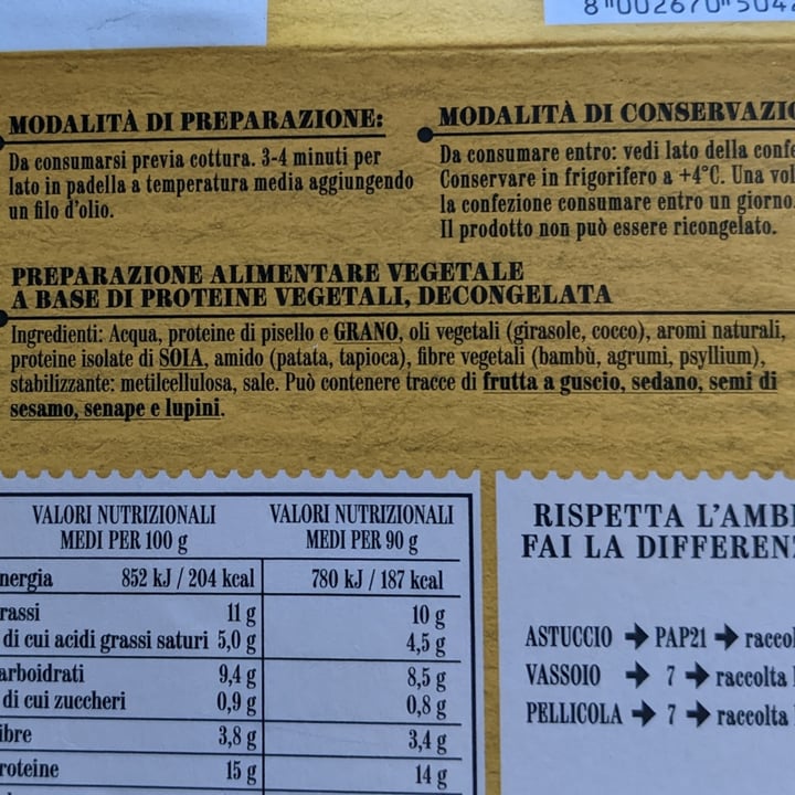 photo of Unconventional Cotolette Vegetali 0% Pollo 100% Gusto shared by @serelop on  05 Nov 2022 - review