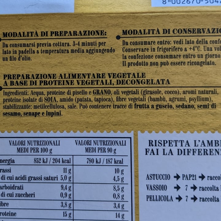 review photo of Unconventional Cotolette Vegetali 0% Pollo 100% Gusto shared by @serelop on 05 Nov 2022 - review