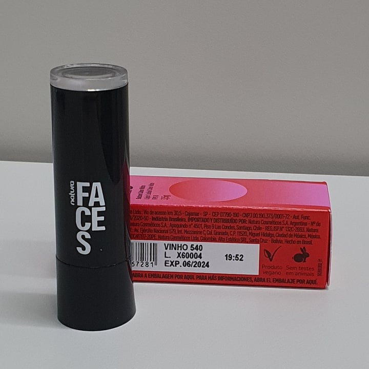 review photo of Natura Batom Faces Vinho shared by @denylisboa on 26 Oct 2022 - review