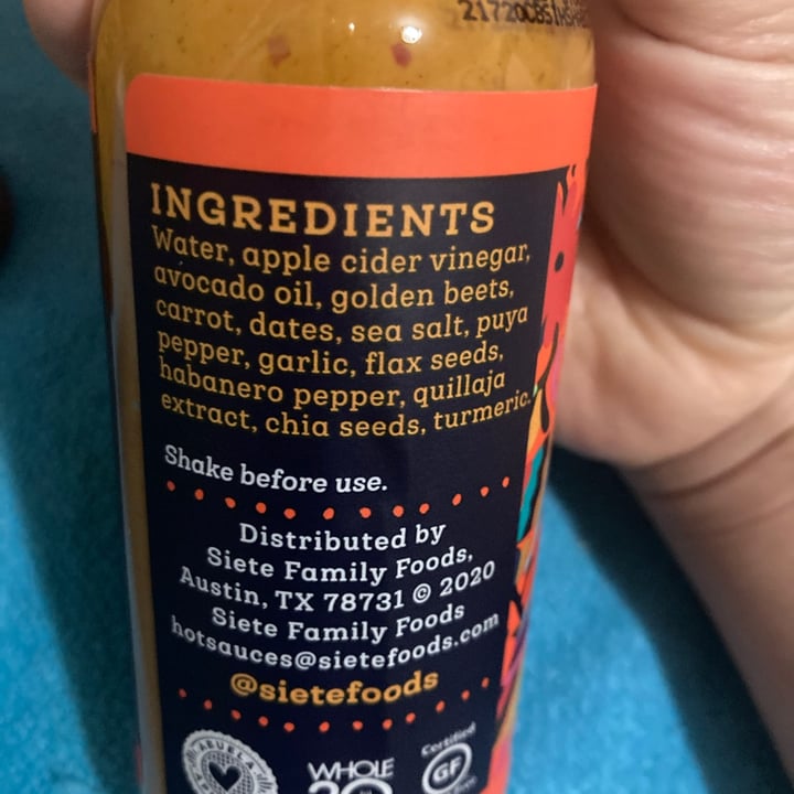 photo of Siete Family Foods Habanero Hot Sauce shared by @abi88 on  06 Nov 2020 - review