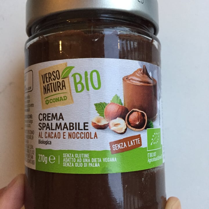 photo of Verso Natura Conad Veg Crema Spalmabile Al Cacao E Nocciola Biologica shared by @coccolandia on  07 Dec 2021 - review