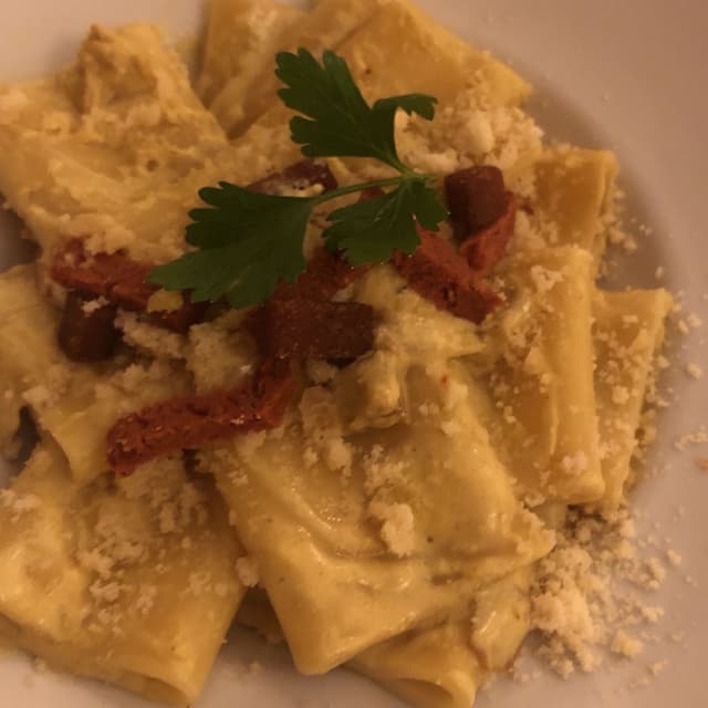 Photo of the dish “Paccheri "alla carbonara"”