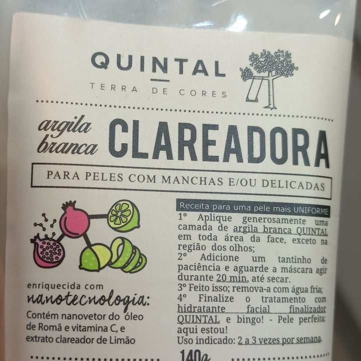 photo of Quintal Dermocosméticos Máscara Clareadora De Argila Branca shared by @catiatoninatto on  11 May 2022 - review