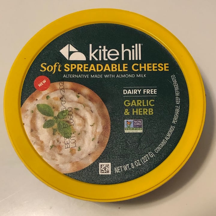 photo of Kite Hill Soft Spreadable Cheese - Garlic & Herb shared by @forksandplants on  29 Mar 2021 - review