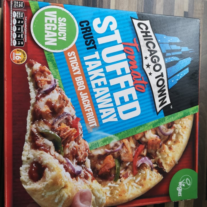 review photo of Chicago Town Tomato Stuffed Crust Takeaway Sticky Bbq Jackfruit Pizza shared by @andrewrunner on 03 Jul 2021 - review