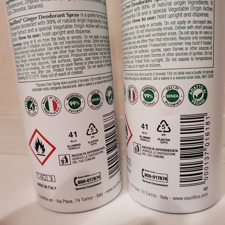 photo of Equilibra tea tree oil deodorante shared by @ely77 on  21 Jun 2022 - review