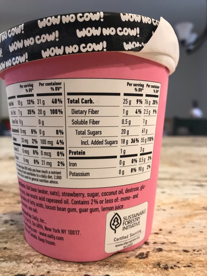 photo of Oatly Strawberry Ice Cream shared by @dianna on  09 Sep 2019 - review